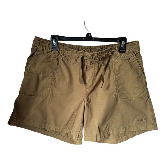 The North Face Women’s Khaki Outdoor Utility Shorts Size L Gorpcore Hiking - Picture 1 of 6